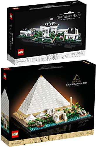 Lego Architecture 2er Set: 21058 Cheops-Pyramide & 21054 Das Weiße Haus von BRICKCOMPLETE
