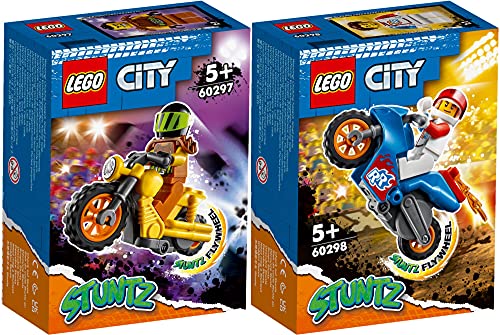 Lego City 2er Set: 60297 Power-Stuntbike & 60298 Raketen-Stuntbike von BRICKCOMPLETE