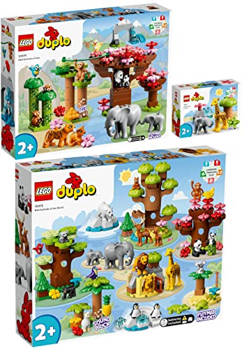 Lego Duplo 3er Set: 10975 Wilde Tiere der Welt, 10974 Wilde Tiere Asiens & 10971 Wilde Tiere Afrikas von BRICKCOMPLETE