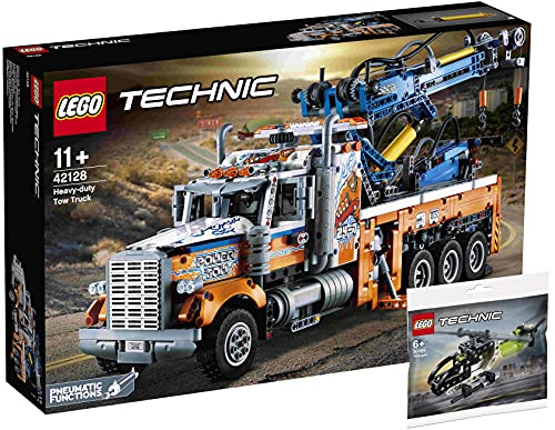 Lego Technic 2er Set: 42128 Schwerlast-Abschleppwagen & 30465 Hubschrauber von BRICKCOMPLETE