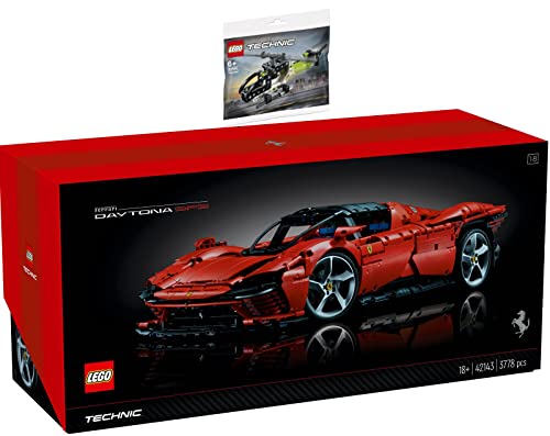Lego Technic 2er Set: 42143 Ferrari Daytona SP3 & 30465 Hubschrauber von BRICKCOMPLETE