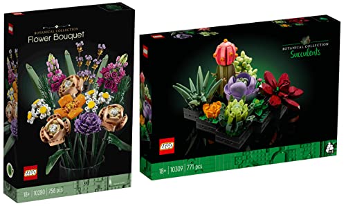 Lego 2er Set: 10309 Sukkulenten & 10280 Blumenstrauß von BRICKCOMPLETE