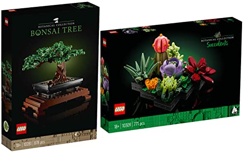 Lego 2er Set: 10309 Sukkulenten & 10281 Bonsai Baum von BRICKCOMPLETE