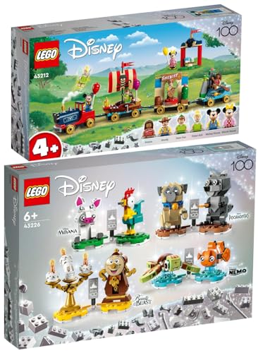 Lego 2er Set: 43226 Disney Paare & 43212 Disney Geburtstagszug von BRICKCOMPLETE
