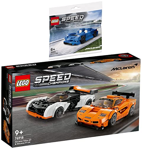 LEGO 2er Set: McLaren 76918 Solus GT & F1 LM & 30343 Elva (3 Teile, 9-14 Jahre) von BRICKCOMPLETE