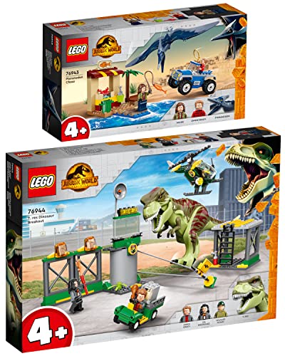 Lego 2er Set: 76943 Pteranodon-Jagd & 76944 T. Rex Ausbruch von BRICKCOMPLETE