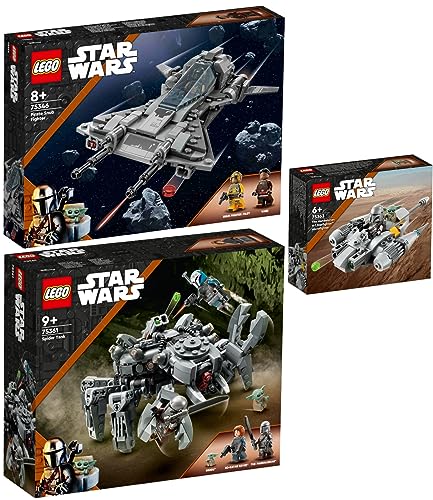Lego 3er Set: 75361 Spinnenpanzer, 75346 Snubfighter der Piraten & 75363 N-1 Starfighter des Mandalorianers Microfighter von BRICKCOMPLETE