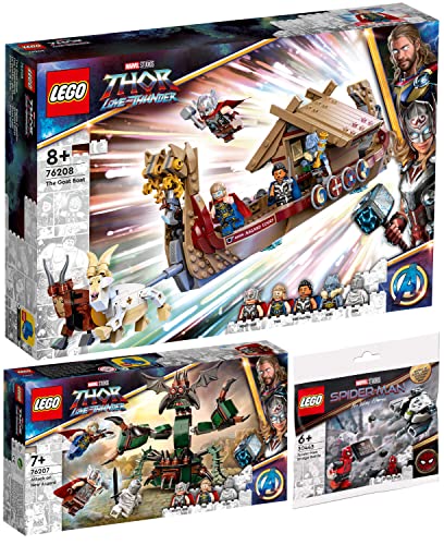 Lego 3er Set: 76208 Das Ziegenboot, 76207 Angriff auf New Asgard & 30443 Spider-Mans Brückenduell von BRICKCOMPLETE