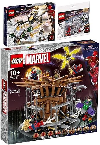 Lego 3er Set: 76261 Spider-Mans großer Showdown, 76195 Spider-Mans Drohnenduell & 30443 Spider-Mans Brückenduell von BRICKCOMPLETE