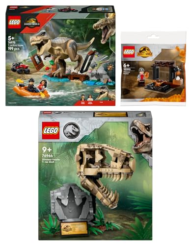 Lego 3er Set: 76975 Flucht vor dem T.Rex, 76964 Dinosaurier-Fossilien: T.-rex-Kopf & 30390 Dinosaurier-Markt Lego 3er Set: 76975 Flucht vor dem T.Rex, 76964 Dinosaurier-Fossilien: T.-rex-Kopf & 30390 Dinosaurier-Markt von BRICKCOMPLETE