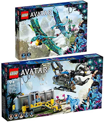 Lego Avatar 2er Set: 75572 Jakes und Neytiris erster Flug auf einem Banshee & 75573 Schwebende Berge: Site 26 und RDA Samson von BRICKCOMPLETE