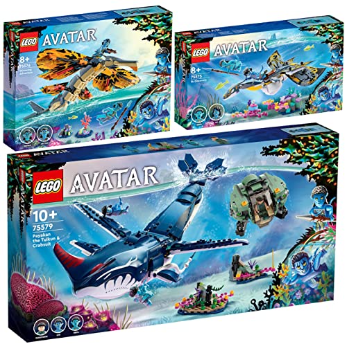 Lego Avatar 3er Set: 75579 Payakan der Tulkun und Krabbenanzug, 75576 Skimwing Abenteuer & 75575 Entdeckung des Ilu von BRICKCOMPLETE