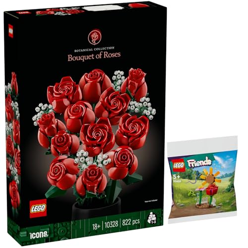 Lego Blumen Set: 10328 Rosenstrauß & 30659 Blumengarten von BRICKCOMPLETE