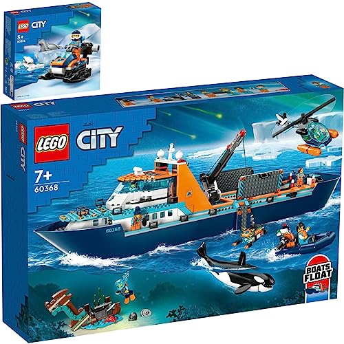 Lego City 2er Set: 60368 Arktis-Forschungsschiff & 60376 Arktis-Schneemobil von BRICKCOMPLETE
