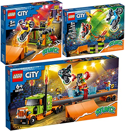 Lego City 3er Set: 60293 Stunt-Park, 60294 Stuntshow-Truck & 60299 Stunt-Wettbewerb von BRICKCOMPLETE