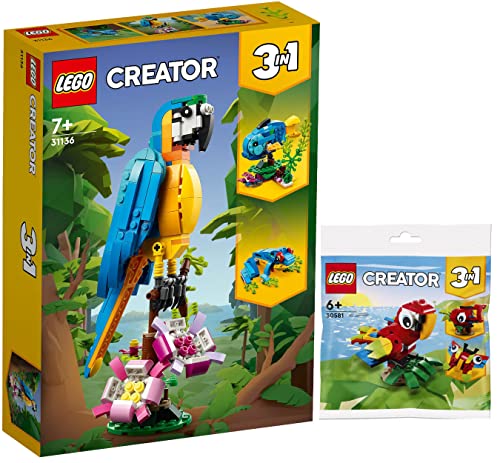Lego Creator 2er Set: 31136 Exotischer Papagei & 30581 Tropischer Papagei von BRICKCOMPLETE