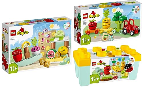 Lego DUPLO 3er Set: 10984 Biogarten, 10983 Biomarkt & 10982 Obst und Gemüse Traktor von BRICKCOMPLETE