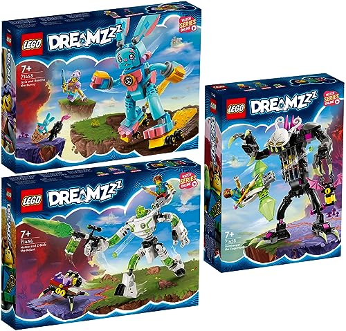 Lego DreamZzz 3er Set: 71453 Izzie und Ihr Hase Bunchu, 71454 Mateo und Roboter Z-Blob & 71455 Der Albwärter von BRICKCOMPLETE