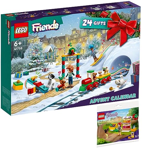 Lego Friends 2er Set: 41758 Lego Friends Adventskalender 2023 & 30416 Marktbude von BRICKCOMPLETE