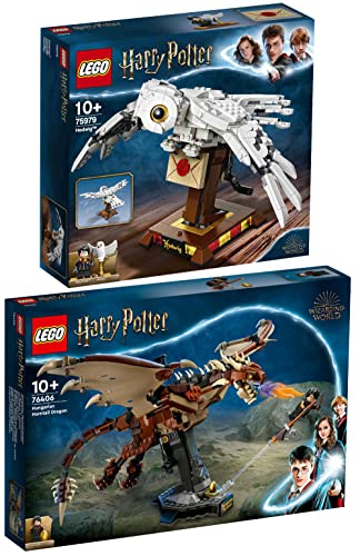 Lego Harry Potter 2er Set: 75979 Hedwig & 76406 Ungarischer Hornschwanz von BRICKCOMPLETE