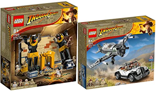 Lego Indiana Jones 2er Set: 77012 Flucht vor dem Jagdflugzeug & 77013 Flucht aus dem Grabmal von BRICKCOMPLETE