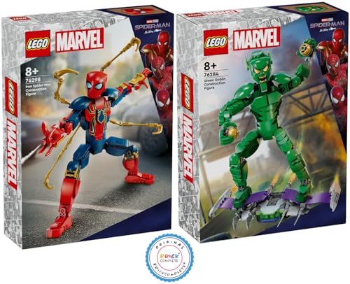 Lego Marvel Set: 76298 Iron Spider-Man Baufigur & 76284 Green Goblin Baufigur von BRICKCOMPLETE