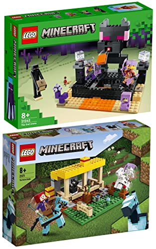 Lego Minecraft 2er Set: 21242 Die End-Arena & 21171 Der Pferdestall von BRICKCOMPLETE