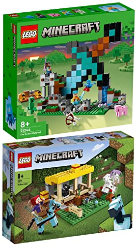 Lego Minecraft 2er Set: 21244 Der Schwert-Außenposten & 21171 Der Pferdestall von BRICKCOMPLETE