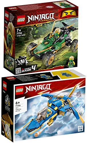 Lego Ninjago 2er Set: 71700 Lloyds Dschungelräuber & 71784 Jays Donner-Jet EVO von BRICKCOMPLETE