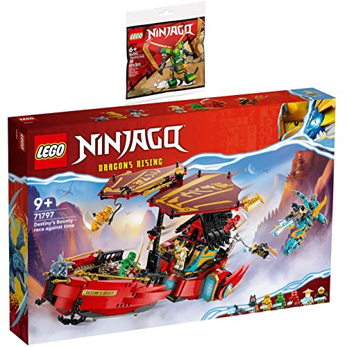 Lego Ninjago 2er Set: 71797 Ninja-Flugsegler im Wettlauf mit der Zeit & 30593 Lloyd Suit Mech Polybag von BRICKCOMPLETE
