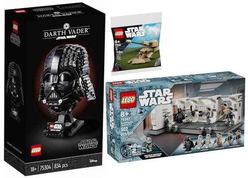 Lego Star Wars Set: 75387 Das Entern der Tantive IV, 75304 Darth Vader Helm & 30680 AAT von BRICKCOMPLETE