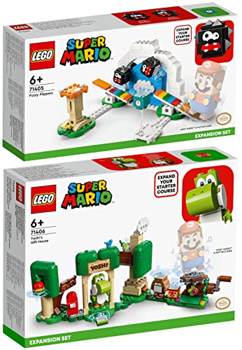 Lego Super Mario 2er Set: 71406 Yoshis Geschenkhaus Erweiterungsset & 71405 Fuzzy-Flipper Erweiterungsset von BRICKCOMPLETE