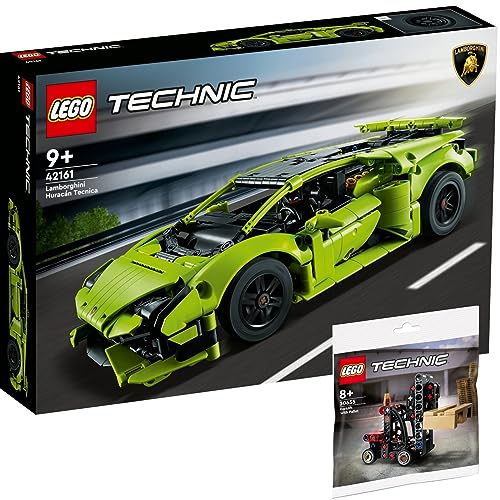 Lego Technic 2er Set: 42161 Lamborghini Huracán Tecnica & 30655 Gabelstapler mit Palette Polybag von BRICKCOMPLETE