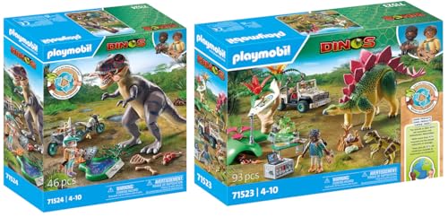 Playmobil Dino Set: 71523 Forschungscamp mit Dinos & 71524 T-Rex-Spurensuche von BRICKCOMPLETE