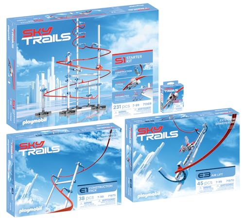 Playmobil Sky Trails 4er Set: 71969 Starter Kit, 71970 Air Lift, 71975 Construction Pack & 71976 Sky Ryder von BRICKCOMPLETE
