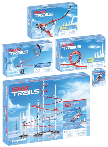 Playmobil Sky Trails 5er Set: 71969 StarterKit, 71971 Flip Rail, 71972 Looping, 71974 Connection Pack & 71976 Sky Ryder von BRICKCOMPLETE