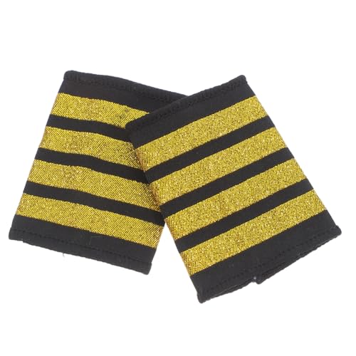 BRIGHTFUFU 1 Paar Captain Emaulettes Schulter Elektrorette Pilotuniform Uniform Flugzeug Flugzeug Abzeichen Elektros Airline Pilot Schulterschützer BRIGHTFUFU 1 Paar Captain Emaulettes Schulter Elektrorette Pilotuniform Uniform Flugzeug Flugzeug Abzeichen Elektros Airline Pilot Schulterschützer von BRIGHTFUFU