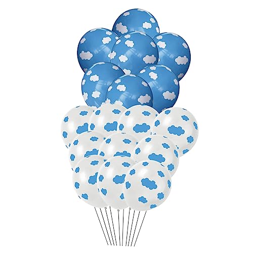 BRIGHTFUFU 1 Satz 50 Stück Blauer himmel wolken ballon wandverkleidung wand polsterung Impress guests with balloons balons balongas Jumbo hochzeitsdeko Latexballons Partyballon Emulsion von BRIGHTFUFU