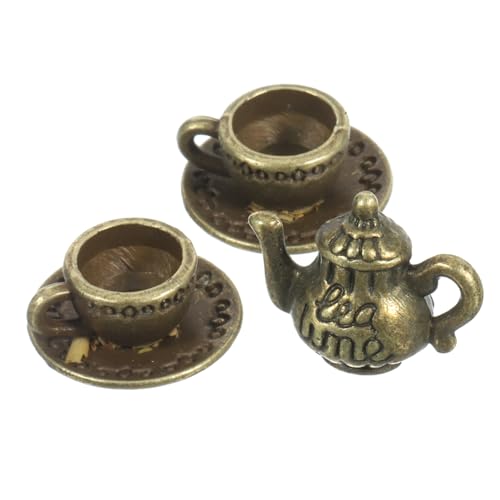 BRIGHTFUFU 1 Satz Mini- aus Metall Miniatur-Dinge Modell Mini- dekoratives Teegeschirr simulierte Mini- - Teestube Ornament Zinklegierung BRIGHTFUFU 1 Satz Mini- aus Metall Miniatur-Dinge Modell Mini- dekoratives Teegeschirr simulierte Mini- - Teestube Ornament Zinklegierung von BRIGHTFUFU