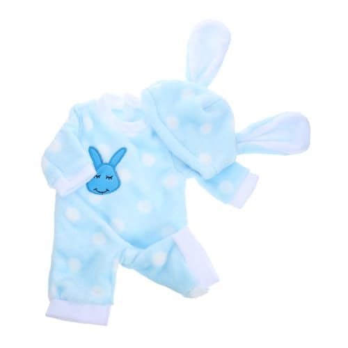 BRIGHTFUFU 1 Satz Puppenkleidung Kleinkind Puppenhaus Realistische Babypuppe Kaninchen Mädchen Schlafanzug Puppenaugen Puppen-Hasen-Outfit 18-Zoll-Puppen-Outfit Sky-Blue Plüsch BRIGHTFUFU 1 Satz Puppenkleidung Kleinkind Puppenhaus Realistische Babypuppe Kaninchen Mädchen Schlafanzug Puppenaugen Puppen-Hasen-Outfit 18-Zoll-Puppen-Outfit Sky-Blue Plüsch von BRIGHTFUFU