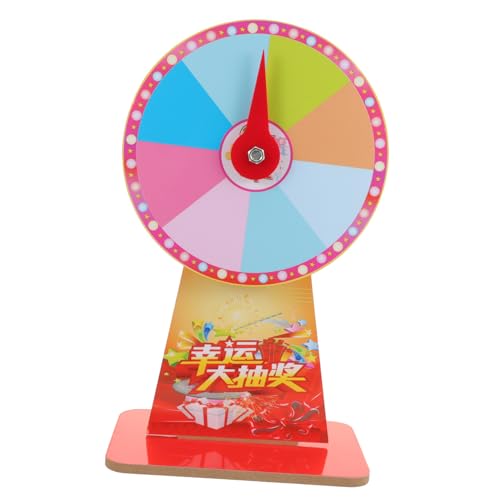BRIGHTFUFU 1 Satz Rad mit Ständer Desktop-Preisrad Glücksrotierendes Rouletterad Spinnen Roulette Rad für Partys Roulette Rad für Events Desktop-Glücks-Roulette-Rad Rad-Spiel-Requisite PVC von BRIGHTFUFU