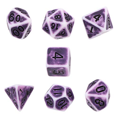 BRIGHTFUFU 1 Satz Retro Dice Set Teiliges Polyedrisches Würfelset für Brettspiele Kreative Acryldices Vintage Leicht und Tragbar für Rollenspiele und Partys von BRIGHTFUFU