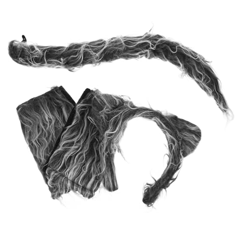 BRIGHTFUFU 1 Satz Wolf Kostüm Set für Teiliges Werwolf Cosplay Set mit Haarband Handschuhen und für Halloween Karneval und Maskerade Events von BRIGHTFUFU