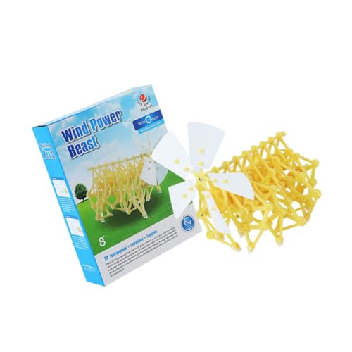 BRIGHTFUFU 1 Satz mechanisches Biest Puzzle- für Puzzle-Modellbausatz Puzzle kinderpuzzle spielsachen Toy aus Windkraft zusammenbauen Plastik Yellow von BRIGHTFUFU