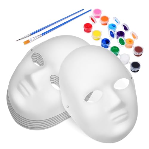 BRIGHTFUFU 1 Set Masken Zum Bemalen Dekorieren Partymaske Unbemalt Maskerade Blanko Vollmaske Cosplay Maske Kostümmaske Tiermasken Leuchtende Maske Bemalbare Blankomaske BRIGHTFUFU 1 Set Masken Zum Bemalen Dekorieren Partymaske Unbemalt Maskerade Blanko Vollmaske Cosplay Maske Kostümmaske Tiermasken Leuchtende Maske Bemalbare Blankomaske von BRIGHTFUFU