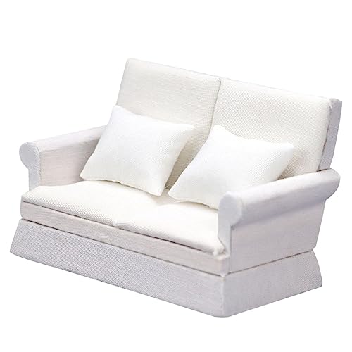 BRIGHTFUFU Miniaturen Puppenhaus Sofa 1 Set Sofa Öbel Für Puppenhaus Weiße Couch Für Wohnzimmer Dekoration Puppenhaus Zubehör Für Kreative Szenen BRIGHTFUFU Miniaturen Puppenhaus Sofa 1 Set Sofa Öbel Für Puppenhaus Weiße Couch Für Wohnzimmer Dekoration Puppenhaus Zubehör Für Kreative Szenen von BRIGHTFUFU