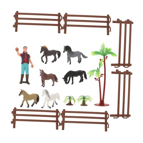 BRIGHTFUFU 1 Set Miniatur-pferderanch-Set, Puppenhaus-Layout, Corral-Modell, Realistische Miniatur-Dekoration BRIGHTFUFU 1 Set Miniatur-pferderanch-Set, Puppenhaus-Layout, Corral-Modell, Realistische Miniatur-Dekoration von BRIGHTFUFU
