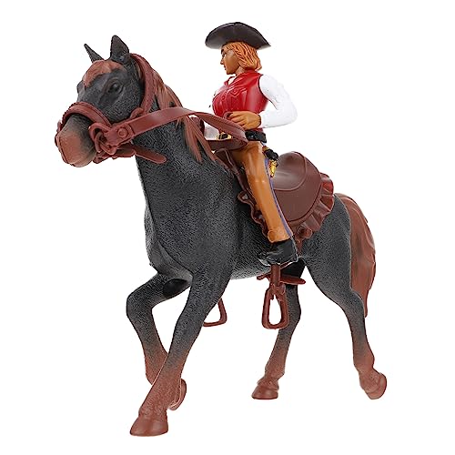 BRIGHTFUFU 1 Set Western Cowboy Modell Cowboy Wohnaccessoires Spielzeughaus Landhausdekor Schreibtischzubehör Imitation Pferdedekor Imitation Pferdemodell Lebendiges Pferdedekor von BRIGHTFUFU