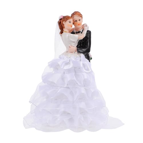 BRIGHTFUFU 1stück Brautpaar Figuren Tortendeko Hochzeitskuchen Ornament Niedliche Cake Topper Für Feierlichkeiten Dekoration Für Cake Und Zuhause Erinnerungsstück Für Hochzeiten Und von BRIGHTFUFU