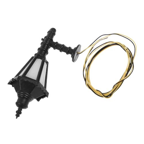 BRIGHTFUFU 1:25 Minilicht Miniatur-Szenenmodell kleine Wandleuchte Puppenhaus-Miniaturzubehör spielzeughaus dollhaus Hausmodell Wandlampe modellhaus Szene zubehör Black von BRIGHTFUFU